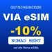 VIA eSIM Gutscheincode 10 % Rabatt: NOMAD BENT